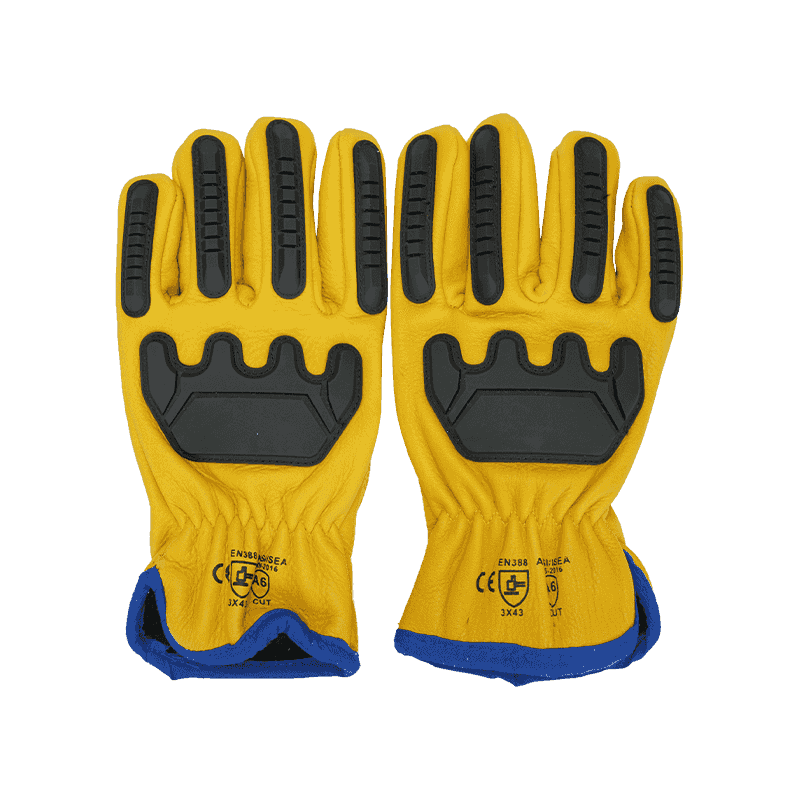 Waterproof Oil Resistant Cold Resistant Cowhide Leather Gloves