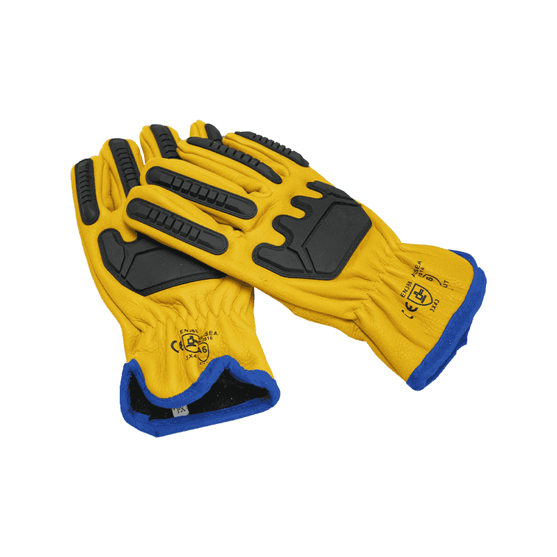 Waterproof Oil Resistant Cold Resistant Cowhide Leather Gloves